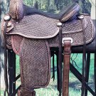 TT105RO-F HILASON FLEX-TREE TRAIL PLEASURE WESTERN ENDURANCE LEATHER SADDLE 15"