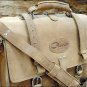 GL100NL-F GLANOR NATURAL RUSTIC VINTAGE LEATHER BRIEFCASE BACKPACK LAPTOP BAG XL