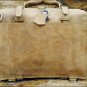 GL100NL-F GLANOR NATURAL RUSTIC VINTAGE LEATHER BRIEFCASE BACKPACK LAPTOP BAG XL