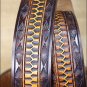 40" BROWN SILVER CREEK MIDNIGHT RIVER MEN & WOMEN EMBOSSED LEATHER BELT