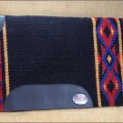 FEP213 HILASON WESTERN NEW ZEALAND WOOL SADDLE BLANKET HORSE RODEO BLACK BLUE