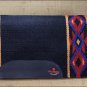 FEP213 HILASON WESTERN NEW ZEALAND WOOL SADDLE BLANKET HORSE RODEO BLACK BLUE