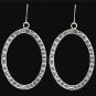 3D ANGEL ANTIQUE SILVER LADY TWISTED HAMMERED OVEL HYPOALLERGENIC WOMEN EARRINGS