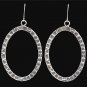 3D ANGEL ANTIQUE SILVER LADY TWISTED HAMMERED OVEL HYPOALLERGENIC WOMEN EARRINGS
