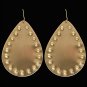 3D ANGEL RANCH GOLD TONE TEARDROP HYPOALLERGENIC WOMEN LADIES GIRLS EARRINGS