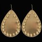 3D ANGEL RANCH GOLD TONE TEARDROP HYPOALLERGENIC WOMEN LADIES GIRLS EARRINGS