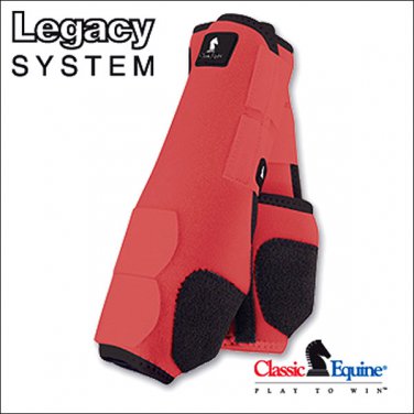 MEDIUM CORAL CLASSIC EQUINE LEGACY SYSTEM HORSE HIND LEG SPORT BOOT PAIR