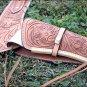 HILASON WESTERN GUN HOLSTER RIG CALIBER HAND TOOLED LEATHER COWBOY TAN SIZE 42