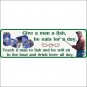 10.5 inch x 3.5 inch RIVERS EDGE HOME DECOR LARGE TINN SIGN GIVE A MAN A FISH