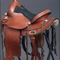 TO108-F HILASON TREELESS WESTERN LEATHER TRAIL PLEASURE HORSE RIDING SADDLE 17"