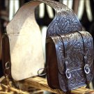 BH102DB-F HILASON WESTERN LEATHER COWBOY TRAIL RIDE HORSE SADDLE BAG