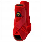 MEDIUM CACTUS DYNAMIC EDGE HORSE HIND REAR LEG PROTECTION SPORT BOOTS PAIR RED
