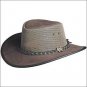 MEDIUM CONNER HANDMADE BC HATS COOL AS A BREEZE AUSTRALIAN LEATHER MOCHA MESH