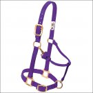 WEAVER PURPLE NYLON ORIGINAL ADJUSTABLE CHIN THROAT SNAP HALTER LARGE HORSE