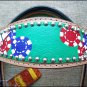 HILASON WESTERN LEATHER HORSE HEADSTALL BRIDLE HAND PAINT PLAYING CARDS GREEN