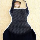 FLEECE SADDLE SEAT COVER WHITE WITH BLACK NEOPRENE BACK