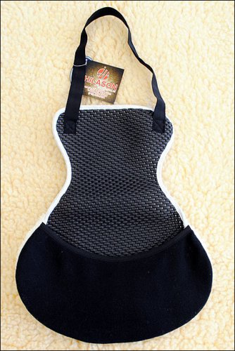 FLEECE SADDLE SEAT COVER WHITE WITH BLACK NEOPRENE BACK
