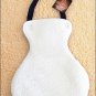 FLEECE SADDLE SEAT COVER WHITE WITH BLACK NEOPRENE BACK