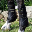 MEDIUM PROFESSIONAL CHOICE VENTECH LEATHER OPEN FRONT HORSE JUMPING BOOTS BLACK