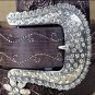 38 inch C20958 JUSTIN BROWN COUNTY DAISY WESTERN LEATHER LADIES BELT RHINESTONE