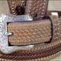 WESTERN NOCONA CONCHOS LEATHER MENS BELT OSTRICH TAN OVERLAY 32-46 INCHES