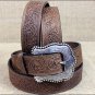 32 inch TONY LAMA BROWN LAYLA WESTERN LEATHER LADIES BELT WESTERN COWGIRL SHOW