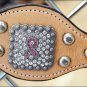 HILASON WESTERN LEATHER HORSE HEADSTALL BREAST COLLAR W/ BREAST CANCER CONCHO S0