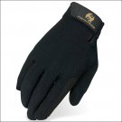 09 SIZE HERITAGE SUMMER TRAINER HORSE RIDING EQUESTRIAN GLOVE LEATHER BLACK