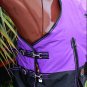 82" HILASON 600D WINTER WATERPROOF POLY TURNOUT HORSE BLANKET PURPLE BLACK