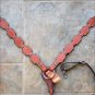 NEW HILASON LEATHER HORSE   BREAST COLLAR WESTERN TACK MAHOGANY