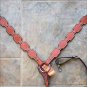 NEW HILASON LEATHER HORSE   BREAST COLLAR WESTERN TACK MAHOGANY