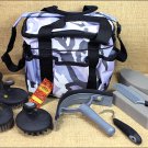 CAMO GREY HILASON 10 PC PREMIUM HORSE GROOMING TOTE KIT W/ PALM COMFORT TOOLS