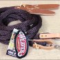 WEAVER TACK HORSE POLY SPLIT REINS W/ LEATHER POPPERS 5/8 inch x 7 Feet