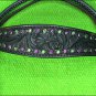 HILASON WESTERN LEATHER HORSE HEADSTALL BRIDLE BREAST COLLAR BLACK RHINESTONES