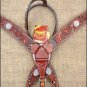 HILASON WESTERN LEATHER HORSE BRIDLE HEADSTALL BREAST COLLAR RHINESTONES INLAY