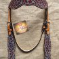 NEW HILASON WESTERN LEATHER HORSE BRIDLE HEADSTALL GIRAFFE W/ TURQUOISE PAINT