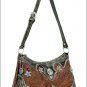 AW568 AMERICAN WEST ANTIQUE BROWN LEATHER LADIES SHOULDER HANDBAG PURSE