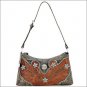 AW568 AMERICAN WEST ANTIQUE BROWN LEATHER LADIES SHOULDER HANDBAG PURSE