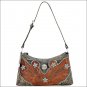 AW568 AMERICAN WEST ANTIQUE BROWN LEATHER LADIES SHOULDER HANDBAG PURSE