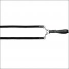 FULL HORZE WEBBED HORSE TRAINING LEATHER GIRTH REINS PAIR WITH SNAP BLACK