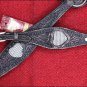 HILASON WESTERN LEATHER HORSE HEADSTALL BREAST COLLAR ANTIQUE BLACK BLING HEART
