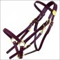 TUCKER STANDARD LARGE HORSE LEATHER HALTER BRIDLE BROWN BRASS HARDWARE SNAP