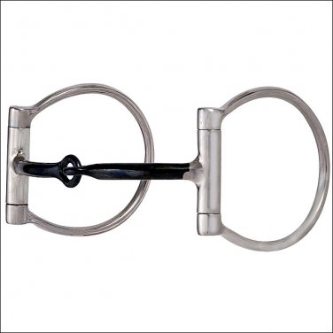 AH520 HILASON STAINLESS STEEL DEE RING SWEET IRON SNAFFLE HORSE BIT