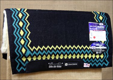 34X36 PROFESSIONAL CHOICE SMX H.D AIR RIDE HORSE SADDLE PAD SHILLOH BLACK YELLOW