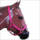 AVERAGE 1" HAMILTON PRODUCTS USA QUALITY NYLON ADJUSTABLE HORSE HALTER RASPBERRY