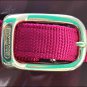 AVERAGE 1" HAMILTON PRODUCTS USA QUALITY NYLON ADJUSTABLE HORSE HALTER RASPBERRY