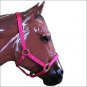AVERAGE 1" HAMILTON PRODUCTS USA QUALITY NYLON ADJUSTABLE HORSE HALTER RASPBERRY