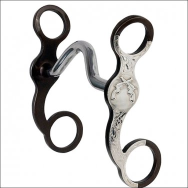 METALAB SANTA FE COLLECTION PONY LOW PORT HORSE BIT WITH PISTOLS DESIGN