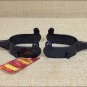 HILASON BLACK STEEL MEN RODEO SPURS 30 DEGREE OFFSET