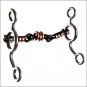 HILASON BLACK STEEL TACK HORSE CURB BIT BUILT-UP COPPER STRIPE